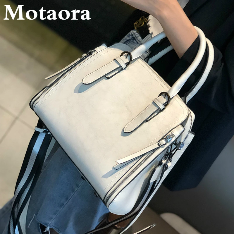

Motaora Bags For Women 2020 New Cowhide Leather Shoulder Bag Fashion Casual Messenger Bag Female Large Capacity Women Handbag