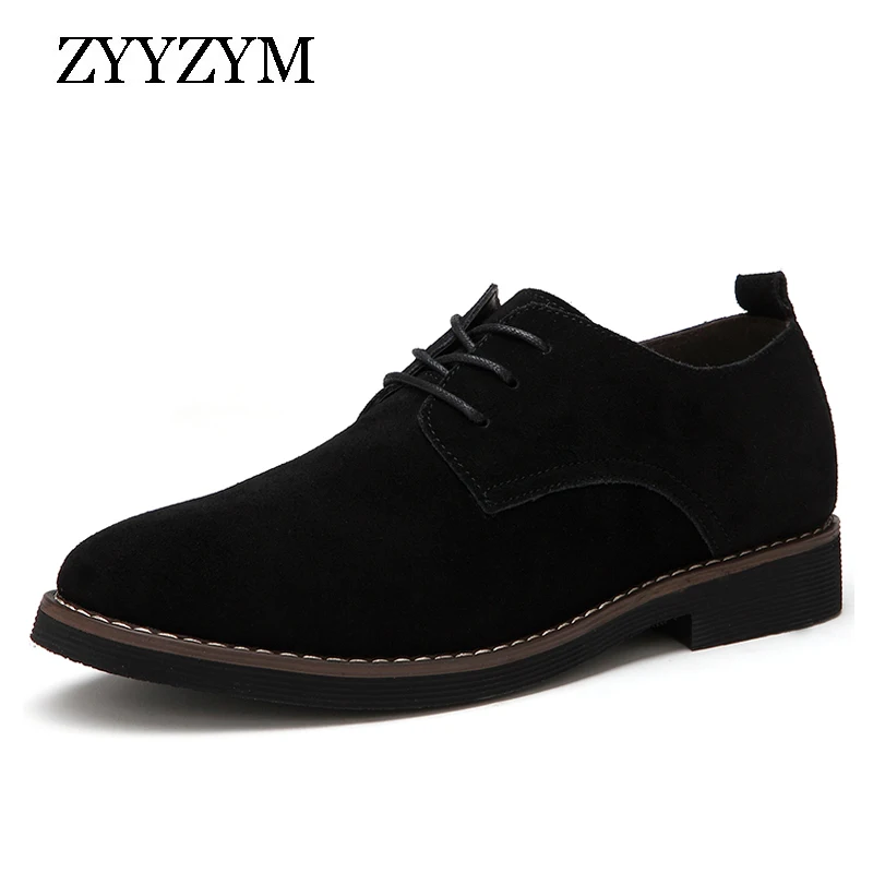 ZYYZYM Men Casual Shoes Lace-Up Classic Style Flat Bullock Formal Dress 2021 Autumn New Plus Size Zapatos De Hombre | Обувь