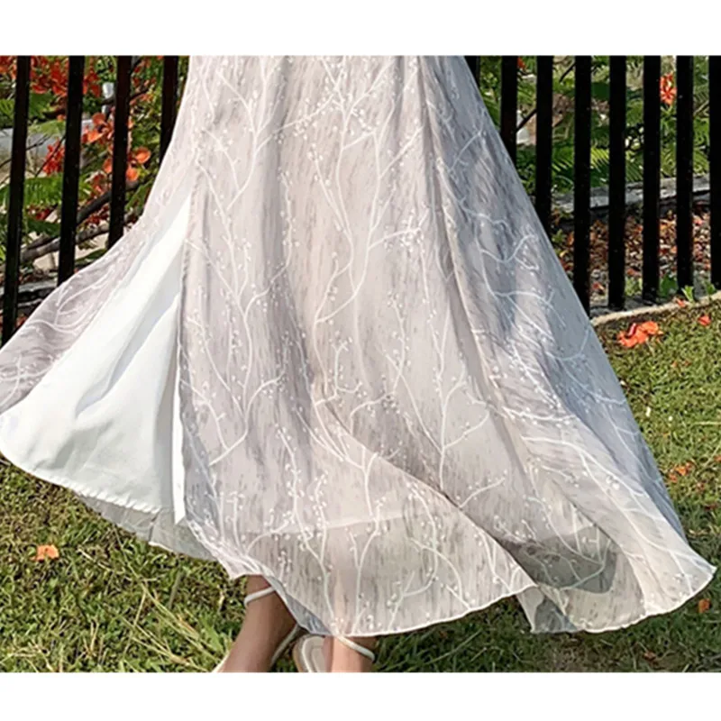 2020 Summer New Sexy Backless One Word Sling Dress Women Boho Chiffon Beach Ladies Vintage Elegant Party Dresses Vestidos | Женская