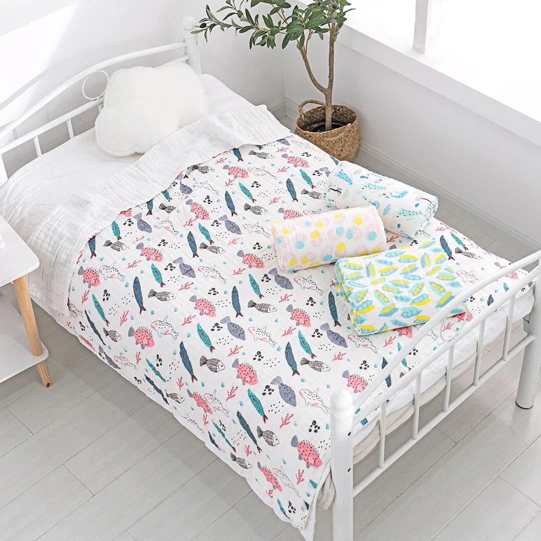 

Плюшевое одеяло в скандинавском стиле, хлопковое белое летнее теплое винтажное одеяло, Детские уличные милые гобелены DL60GT