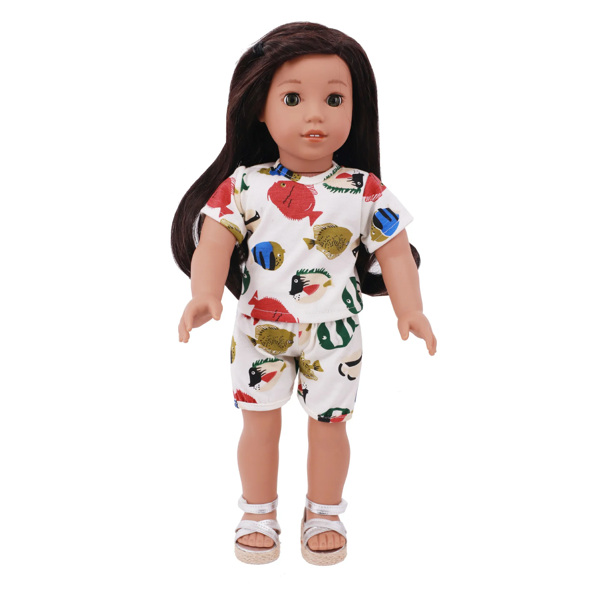 Подводный мир летние короткие костюмы для 18-дюймовых американских девочек и 43 см
