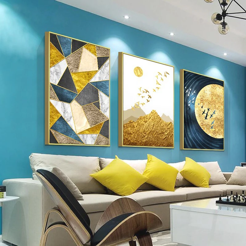 

customizable Abstract landscape mural living room decoration Nordic wall painting, canvas painting with print, contemporary art