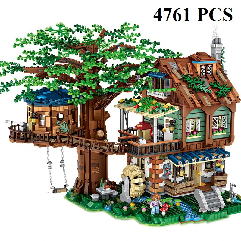 

4761pcs Forest Tree House Model Building Blocks with Figures DIY Assembly Small Particle Bricks Toys for Children Christmas Gift