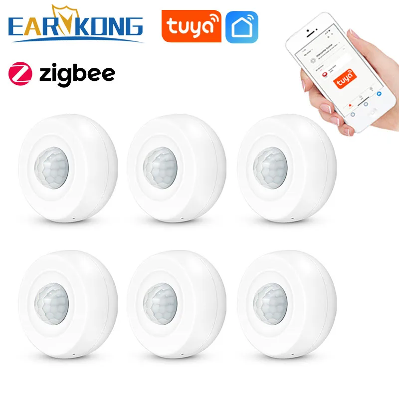 Умный Потолочный Мини-датчик Zigbee 3 0 Tuya датчик движения человека PIR умная жизнь