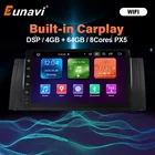 Eunavi 9 дюймов Android 10 Автомобильный мультимедийный радио плеер GPS Navi для BMW E39 E53 X5 Range Rover DSP Carplay головное устройство 1 Din без DVD
