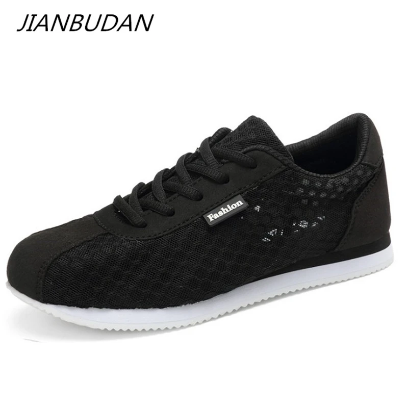

JIANBUDAN New design Flat sneakers Breathable mesh women's running shoes Summer outdoor casual shoes Female Walking shoes 35-40