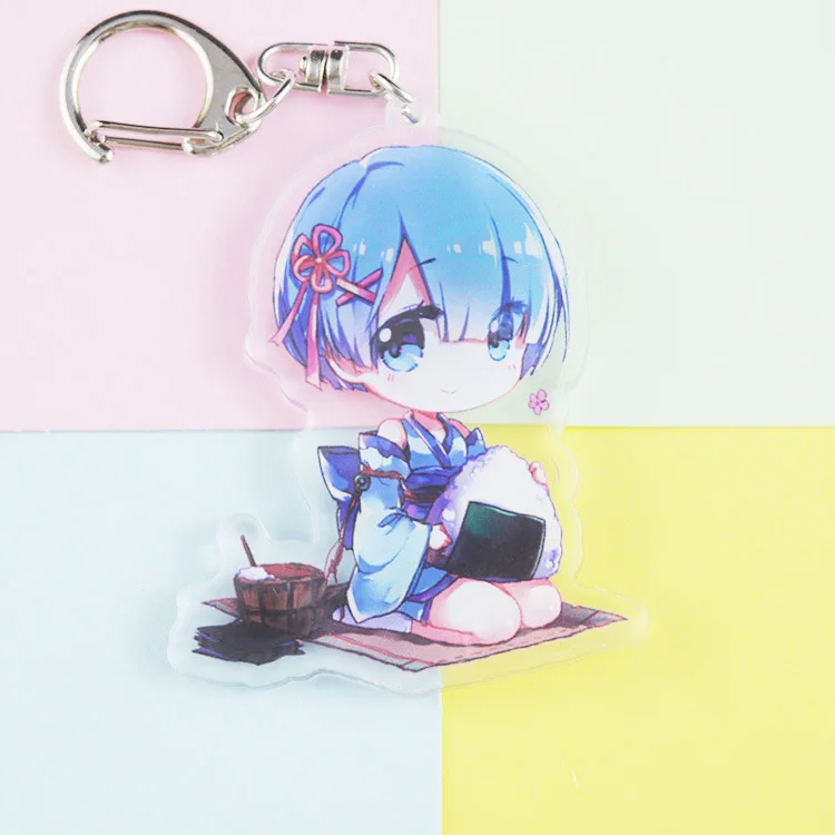 Брелок для ключей RE Zero двусторонняя периферийная деталь с рисунком ОЗУ Рем ТВ