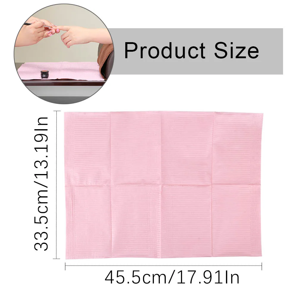 

Foldable Nail Polish Disposable Hand Cushion Holder Tablecloth Lint Paper Pad Nails Art Cleaning Hand Mat Napkin Manicure Tool