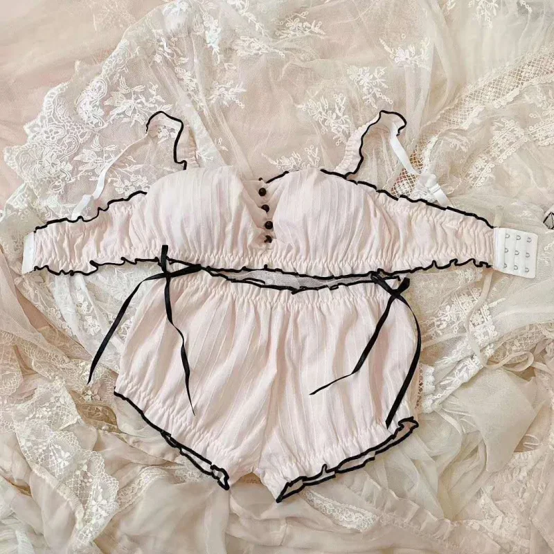 Комплект женского нижнего белья из хлопка трусов и трусов|Комплекты белья| |