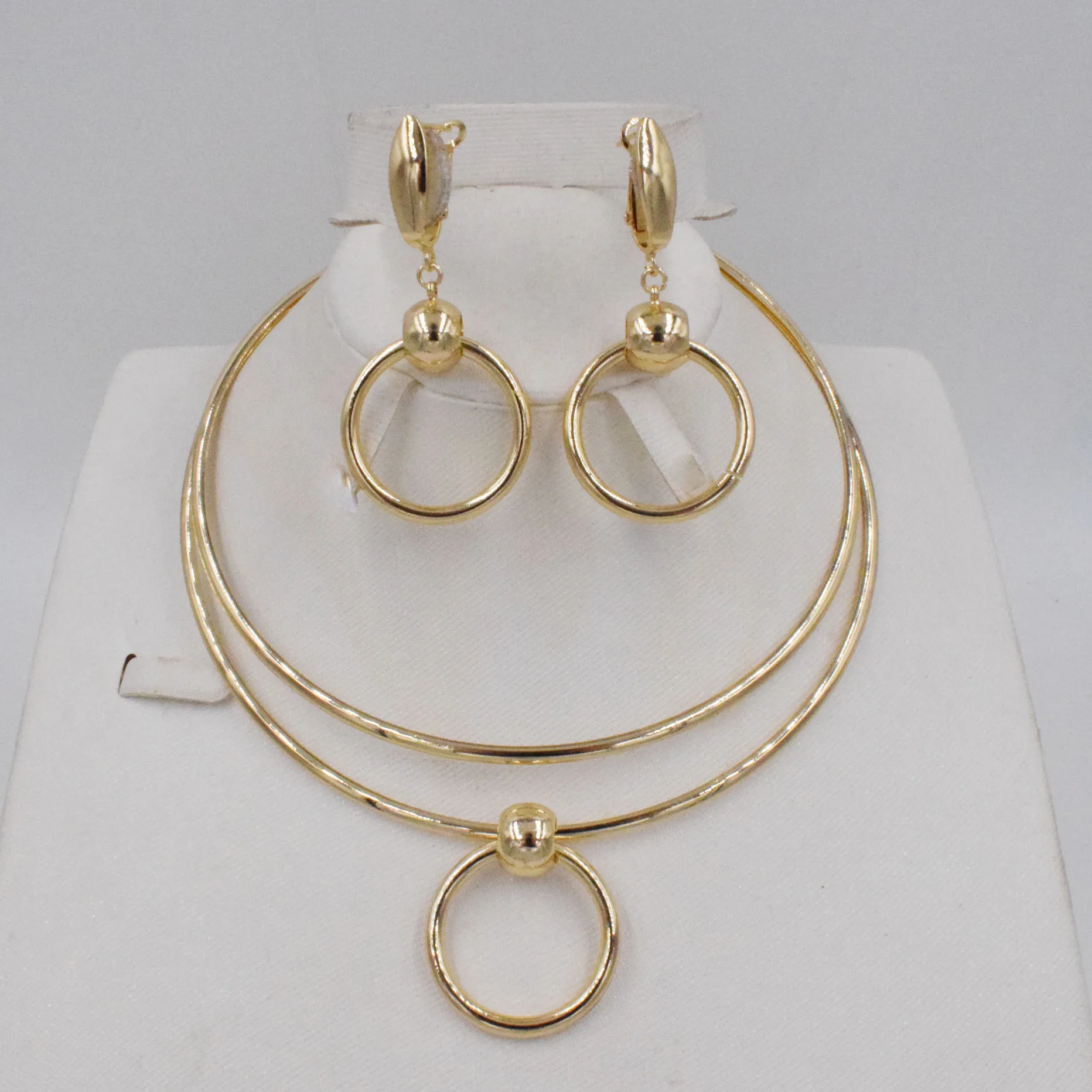 Высококачественный набор украшений Ltaly 750 золотого цвета для женщин ювелирные