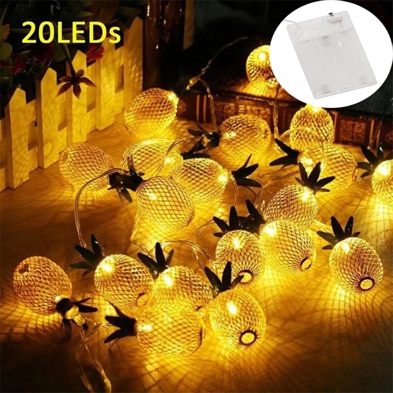 

Battery Pineapple Light Strings 1.5M/10LED 3M/ 20LED Garlands Battery Powered Lamp Holiday Party Garden Decoration Fairy Lights