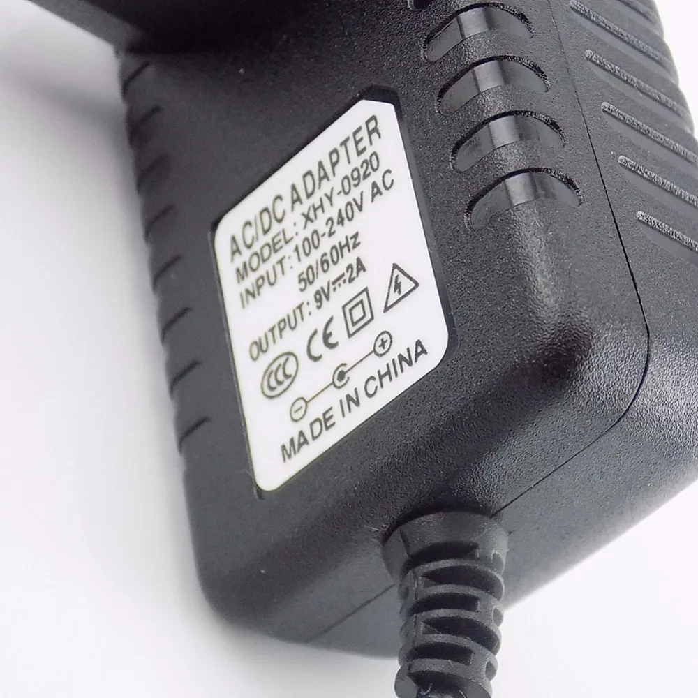 

9V 2A 100V-240V AC to DC Power Adapter Supply Converter Charger Power for LED Strip Light CCTV Camera 5.5mm X 2.5mm