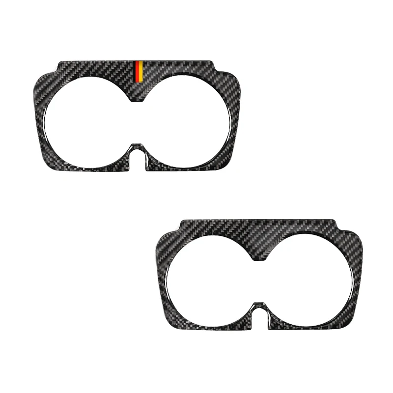 

For Mercedes Benz C Class W205 C180 C200 C300 GLC260 Carbon Fiber Car Water Cup Holder Frame Cover