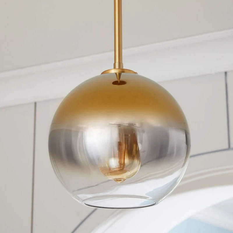 

Modern Luxury Glass Led E27 Pendant Lamp Loft Suspension Decorate Lighting Bedroom Kitchen Pendant Light Indoor Decor Fixtures