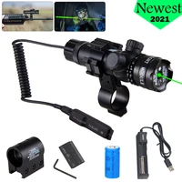 powerful tactical green red dot laser sight rail barrel scope mount remote pressure switch for picatinny rifle hunting