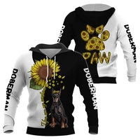 funny sunflower doberman 3d all over printed hoodies fashion pullover men for women sweatshirts sweater animal costumes