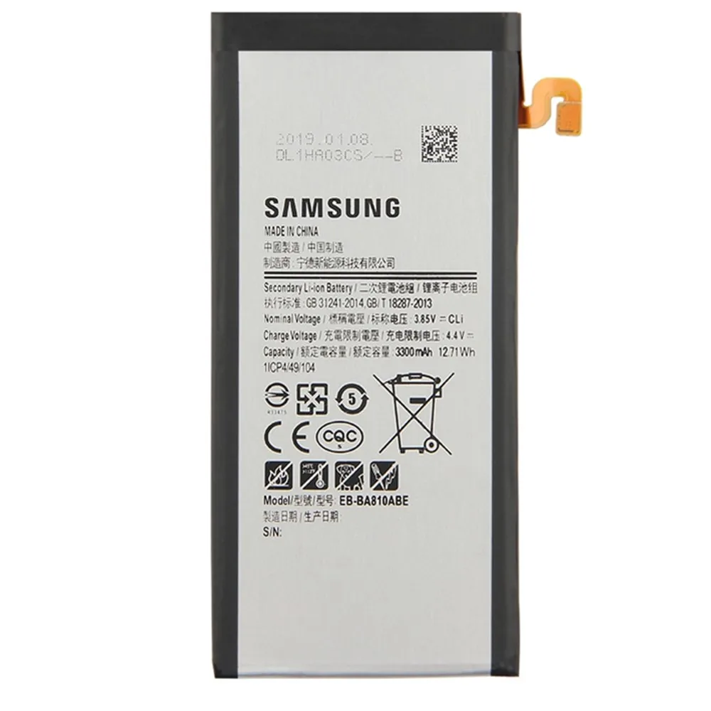 Оригинальный аккумулятор для Samsung Galaxy A8(2016) 100% оригинальный A810F/DS 3300 мА/ч с