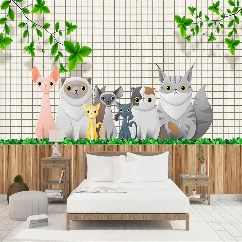 

Custom Any Size Mural Wallpaper 3D Stereo Animal Cartoon Wall Painting Children's Bedroom Creative Home Decor Papel De Parede 3D