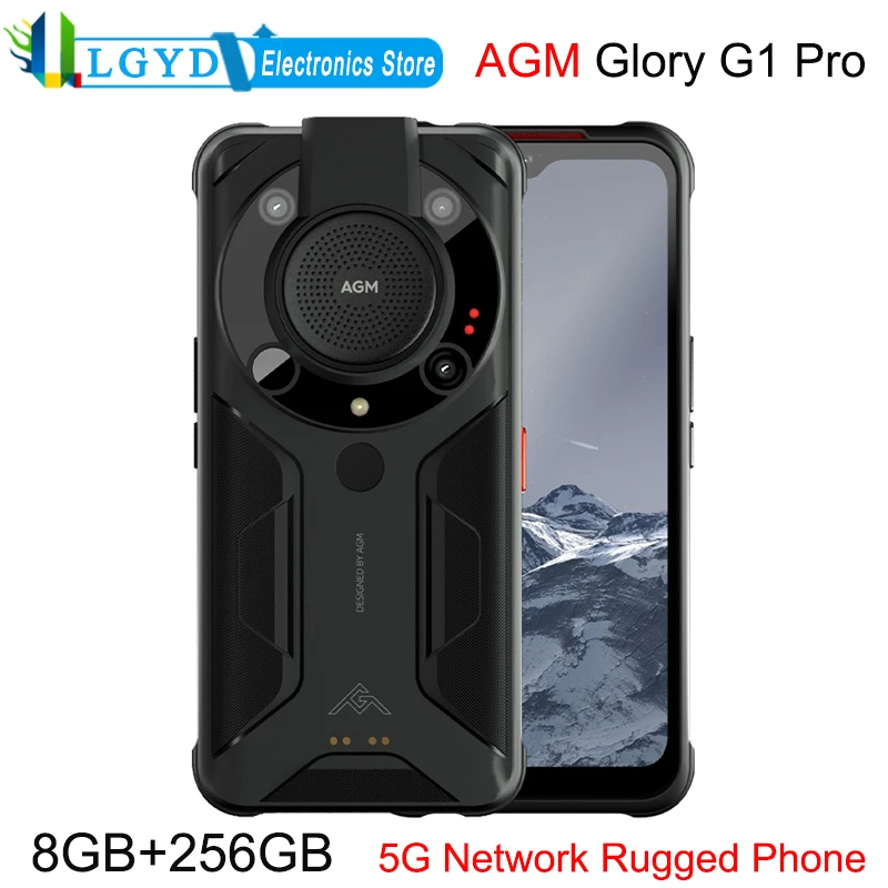 

AGM Glory G1 Pro 5G Network Rugged Phone 8GB RAM + 256GB ROM Android 11 Qualcomm Snapdragon 480 5G Octa Core Night Vision Camera