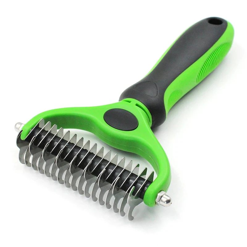 

Расческа самоочищающаяся для вычесывания собак и кошек, расческа Двусторонняя плавающая для груминга щенков и котят