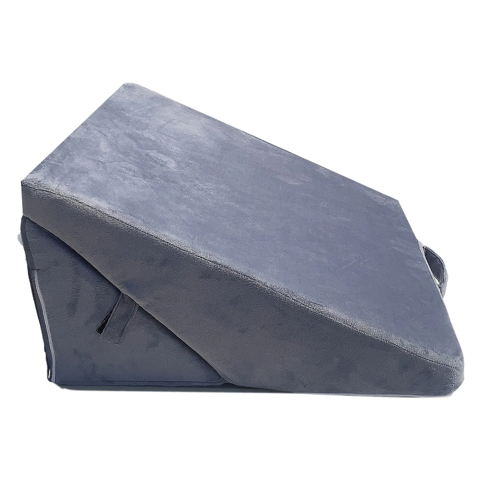 

New Orthopedic Acid Reflux Bed Wedge Pillow Soft Leather Sponge Back Leg Elevation Cushion Pad Triangle Pillow Cover Exceptional