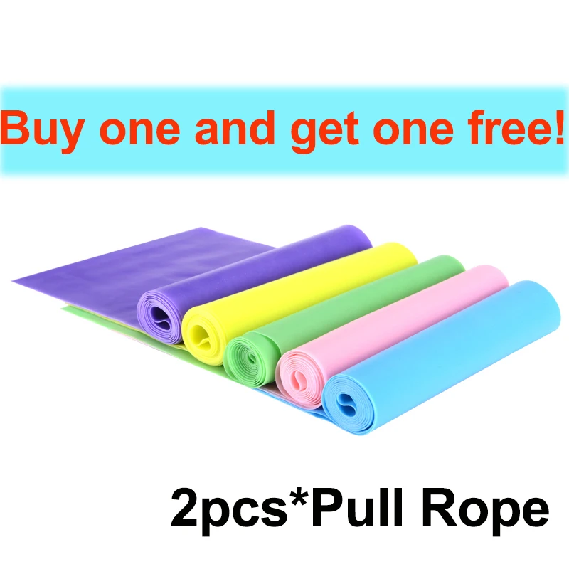 2 шт. тянущиеся латексные эластичные ленты для йоги набор фитнеса кроссфита 150 см