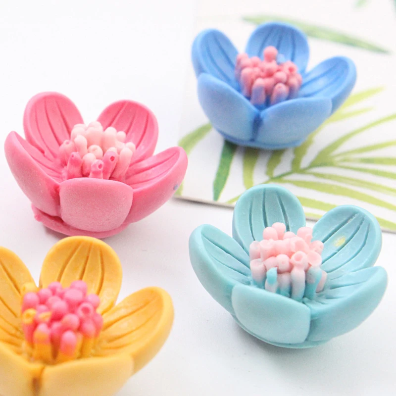 5 шт. креативные Цветочные наклейки на холодильник в форме чаши Флорес мини