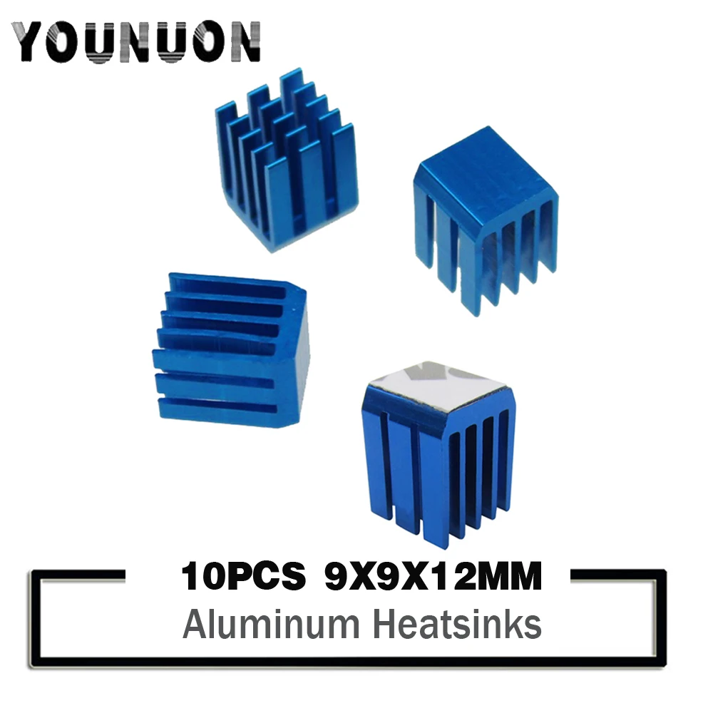 10 шт. алюминиевый микросхема YOUNUON Mini IC Охлаждающий радиатор радиаторы 9x9x12 мм |
