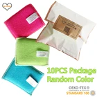 10 шт брендовый кухонный Скраб Губка для удаления пятен чая кофе Чистящая прокладка двухсторонняя трение микрофибра чистящие губки Антибактериальный и без запаха дропшиппинг Кухонные инструменты Гаджеты Уборка дома