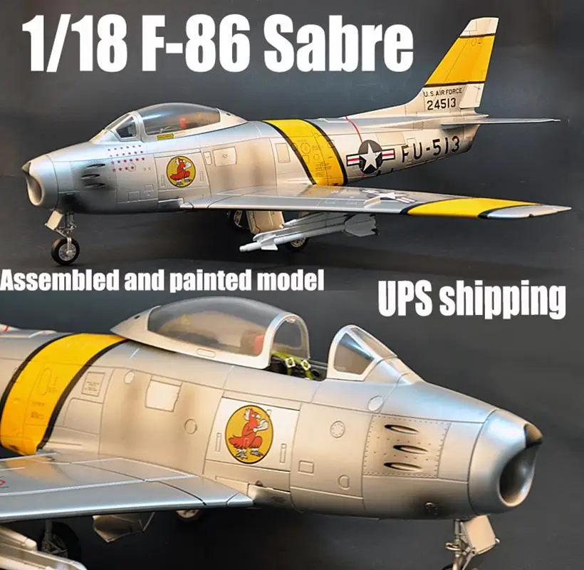 Американский F 86 Sabre Sabrejet 1/18 масштаб огромный самолет законченный модель trumpeter| |