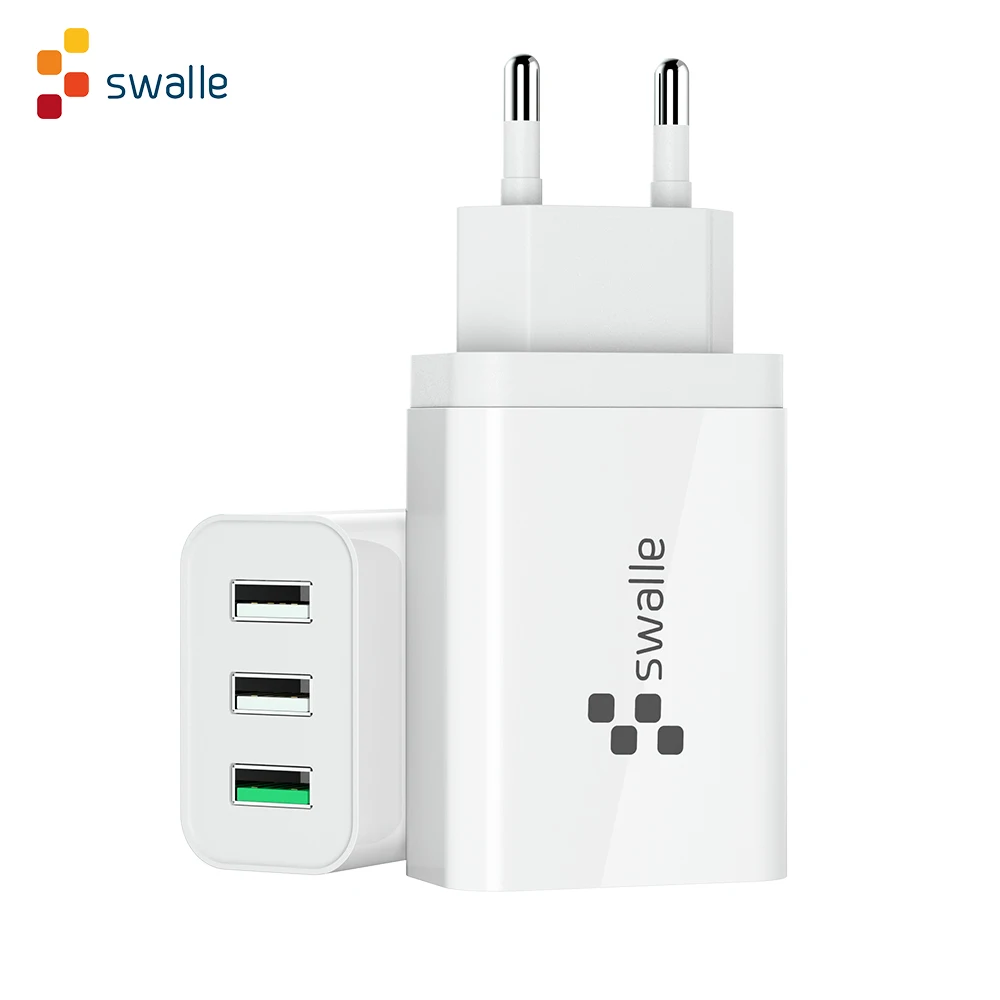 Swalle универсальная USB Быстрая зарядка для iphone 6 7 8 штепсельная вилка европейского