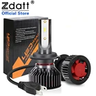 Zdatt H7 Led h4 h1 h11 светодиодные лампы H8 9005 HB3 9006 HB4 h16 автомобильные лампочки 12000LM 6000K 12V Turbo чип авто фары Противотуманные фары