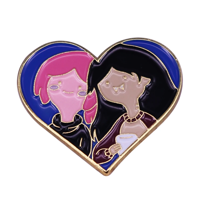 Время приключений эмалированная булавка в форме сердца милый мультфильм аниме
