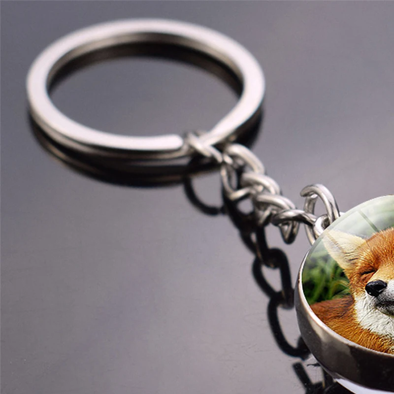 Брелок для ключей Лиса женщин и мужчин модный креативный держатель