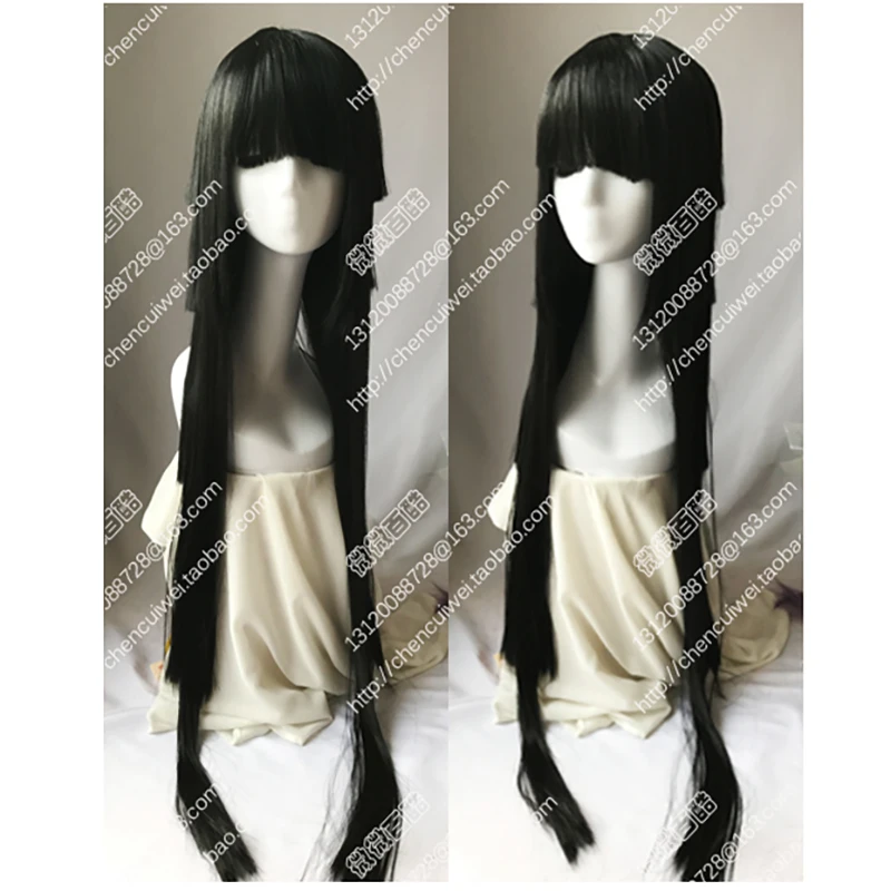 HUNTER×HUNTER Alluka Zoldyck Black Long 100cm Cosplay Wig Heat Resistant Synthetic Hair Halloween Hair + a wig cap