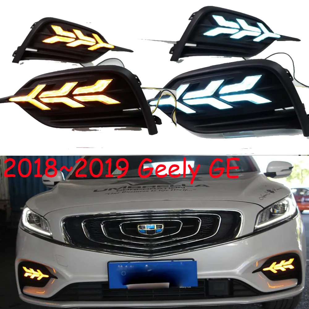 

2018 ~ 2020 год для Geely Emgrand GE дневной свет Автомобильные аксессуары светодиодный DRL фары для Geely GE противотуманные фары