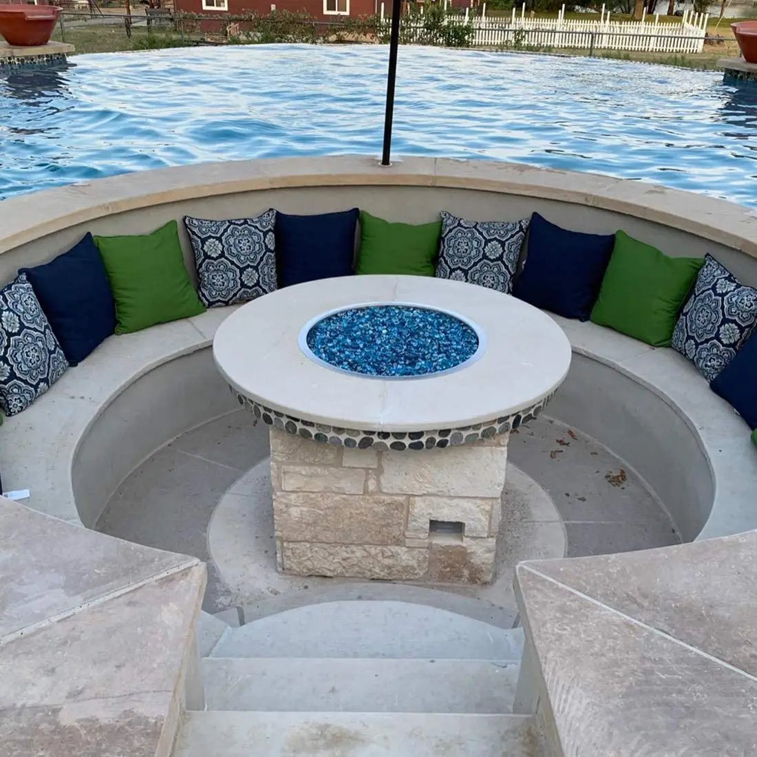 Голубой огненный Стекло камни для костра бусины газовый камин или натуральный