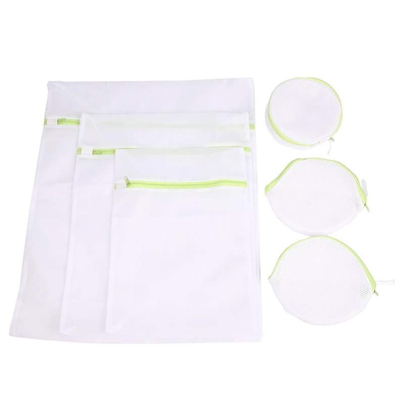 

6pcs/set Laundry Bag Drawstring Bra Underwear Products Laundry Bags Useful Mesh Net Bra Wash Bag Zipper Laundry Bag