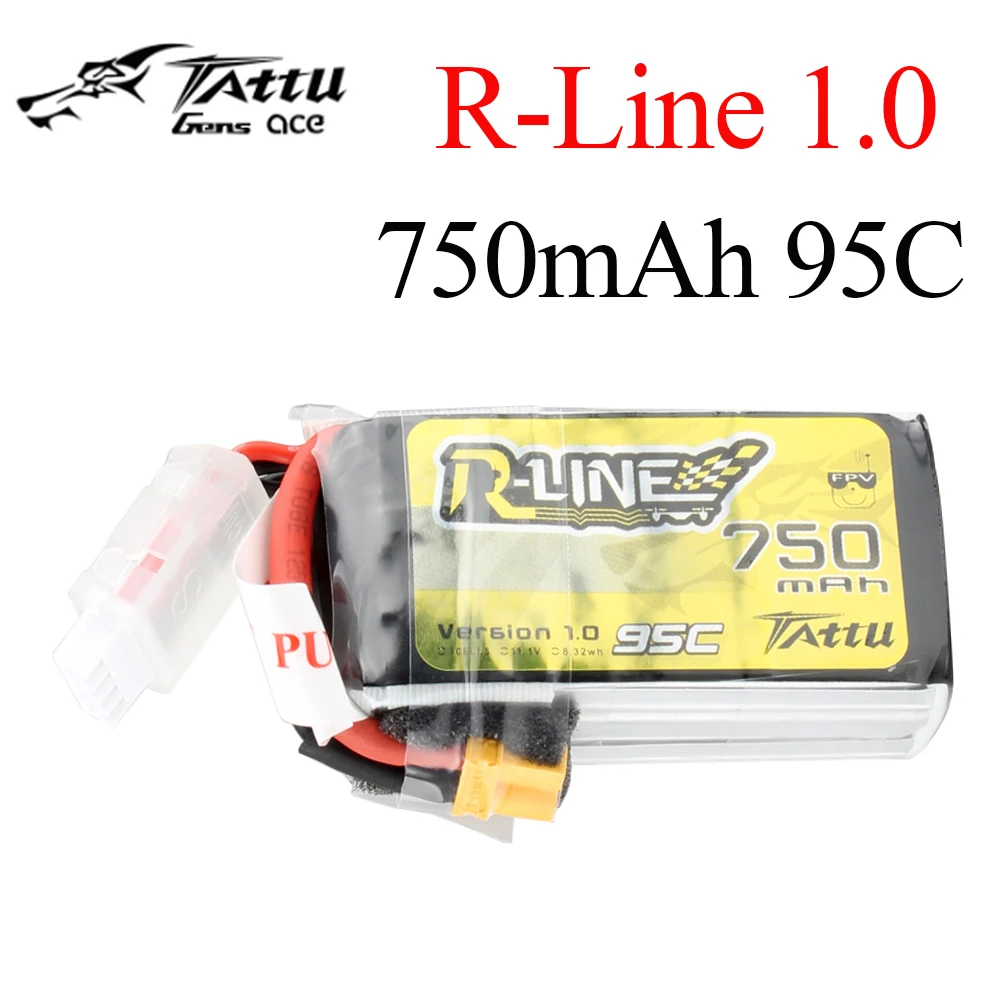 Tattu R Line 1 0 LiPo 750mah 11 V 14 8 95C 3S 4S1P Lipo батарейный блок с разъемом XT30 для RC FPV Racing Drone