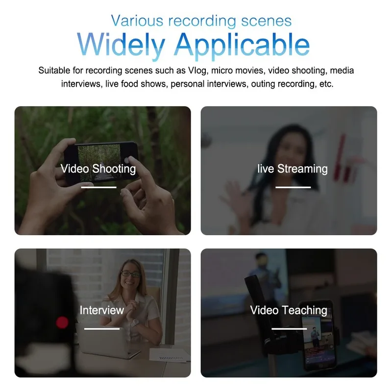 

Nohon Mini Microphone for iPhone for Lightning Type C 3.5mm Microfone for Huawei Xiaomi Lavalier Clip-on Recording Microfono