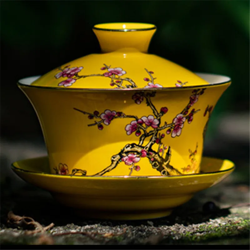 

Большая чаша для чая Коммерческая чаша для чая бабао большая чаша Ручная роспись чаша с цветком сливы