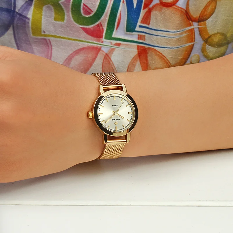 

relogio feminino WWOOR Women Bracelet Watch Luxury Brand Gold Women Watches Fashion Elegant Small Wristwatch Gift For Women xfcs