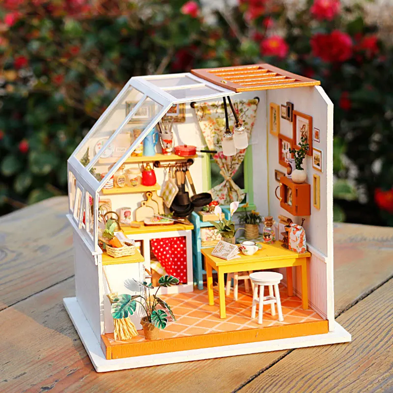 Креативный кофейный магазин книжный сборный миниатюрный кукольный домик сделай