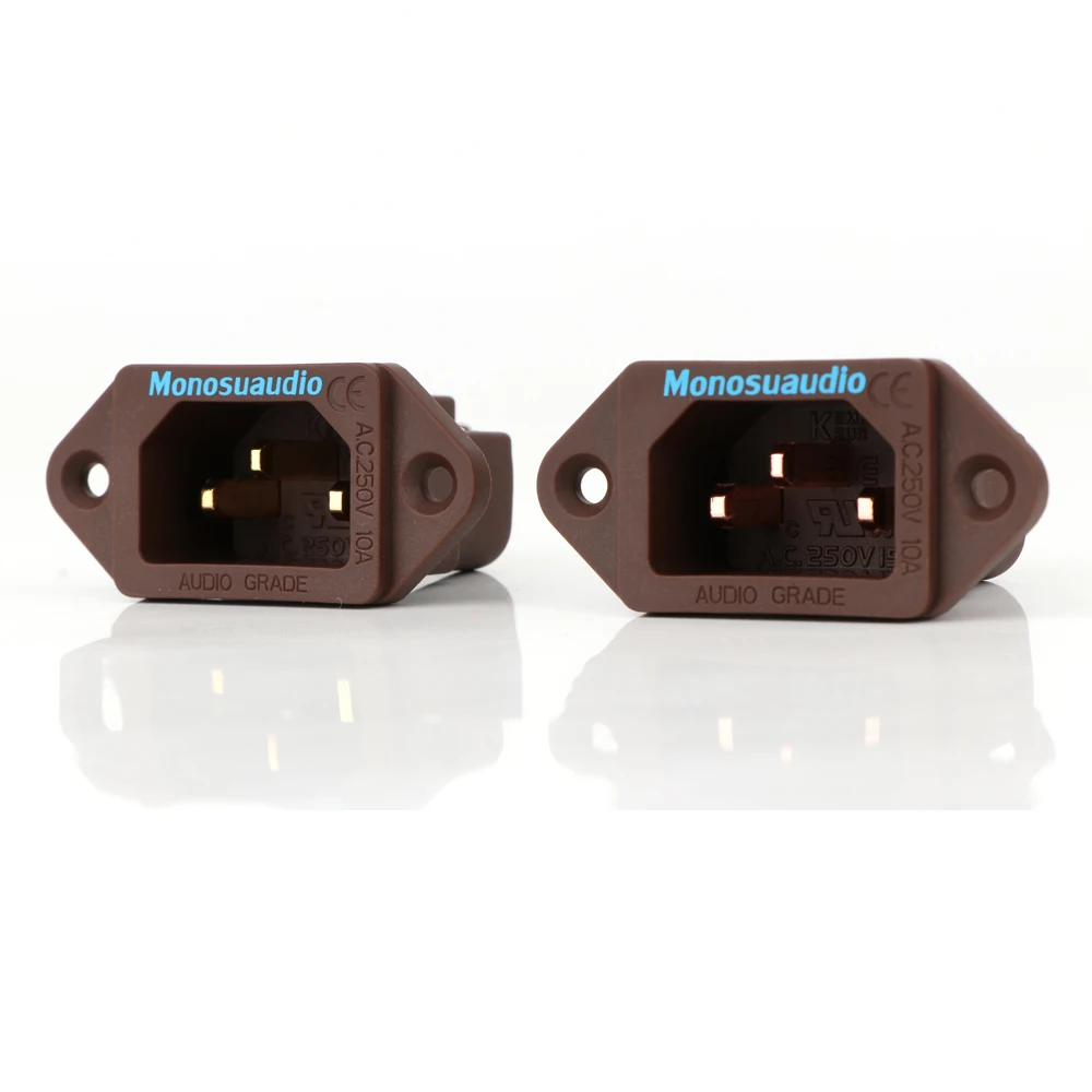 Hi End Monosaudio IC71(G) позолоченная беспаяльная гнездовая розетка IEC из чистой меди