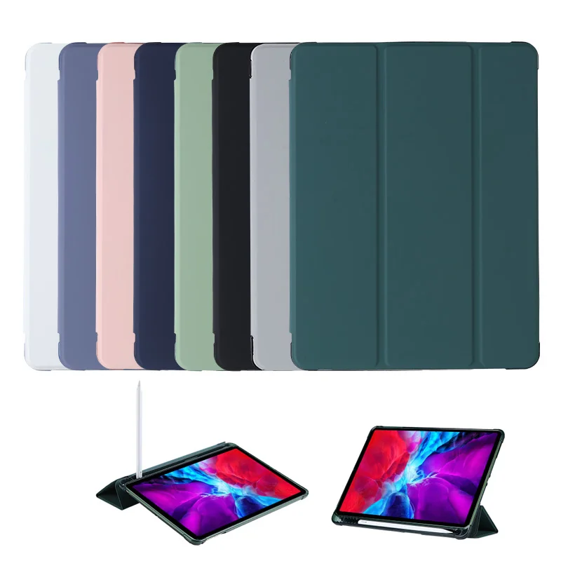 

Cover Case For iPad Pro 12.9 2020 PU Leather Soft TPU Tablet Case for ipad pro 2020 12.9 inch cover with pencil holder slot