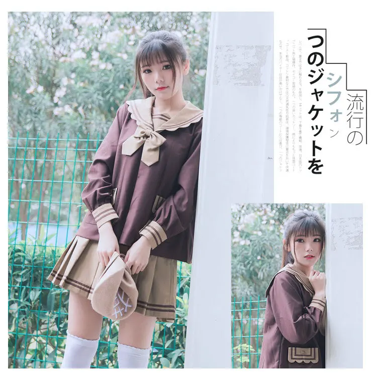 

top+skirt set jk Uniform sailor collar Japanese college style sweet lolita girls sets kawaii girl gothic lolita JK sets loli cos