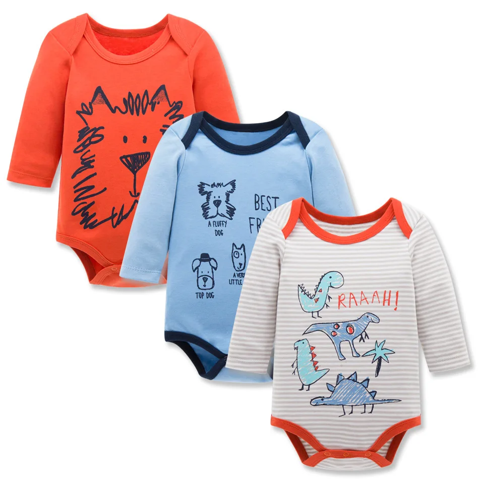 3 шт./партия зимний детский комбинезон с длинными рукавами для маленьких девочек