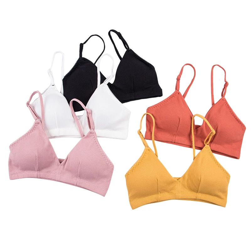 

Женский хлопковый бюстгальтер пуш-ап, с треугольной чашкой, с эластичной подкладкой, без косточек, бесшовный бюстгальтер, лидер продаж