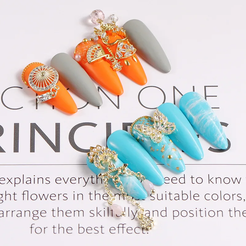 Высококачественная цепочка со звездами для наращивания ногтей аксессуары