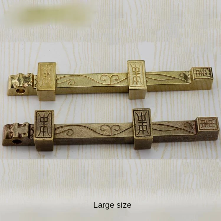 

CX in Chinese Antique Style Door Bolt Latch Lock Pure Copper Vintage Thickening Door Latch